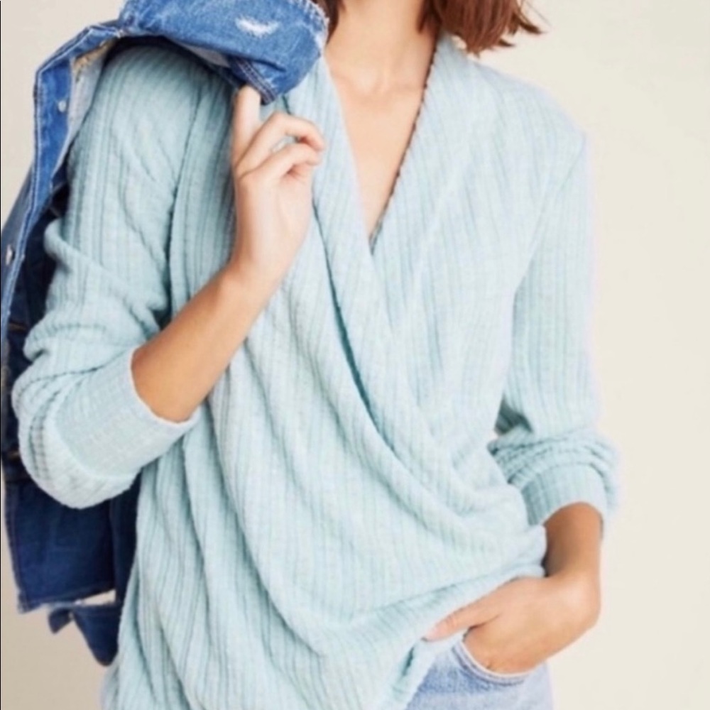 Women's Maeve Anthropologie Rafela Hacci Surplice Top